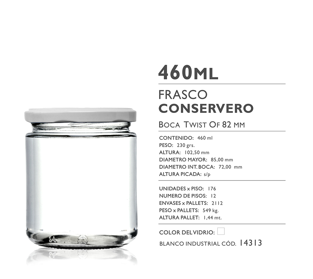 Frascos de Vidrio 320 ml